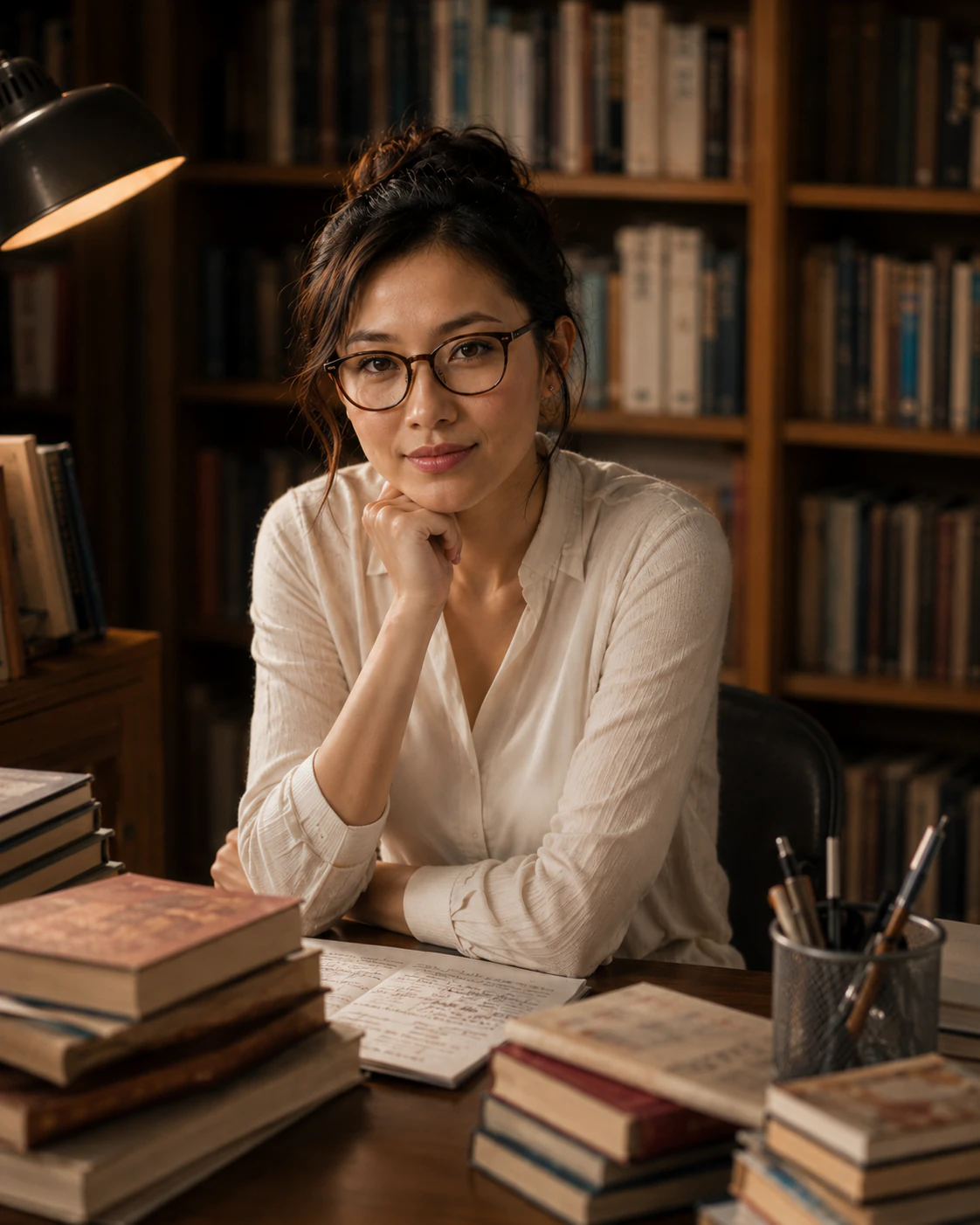 Literature teacher and researcher in a professional Tokyo study