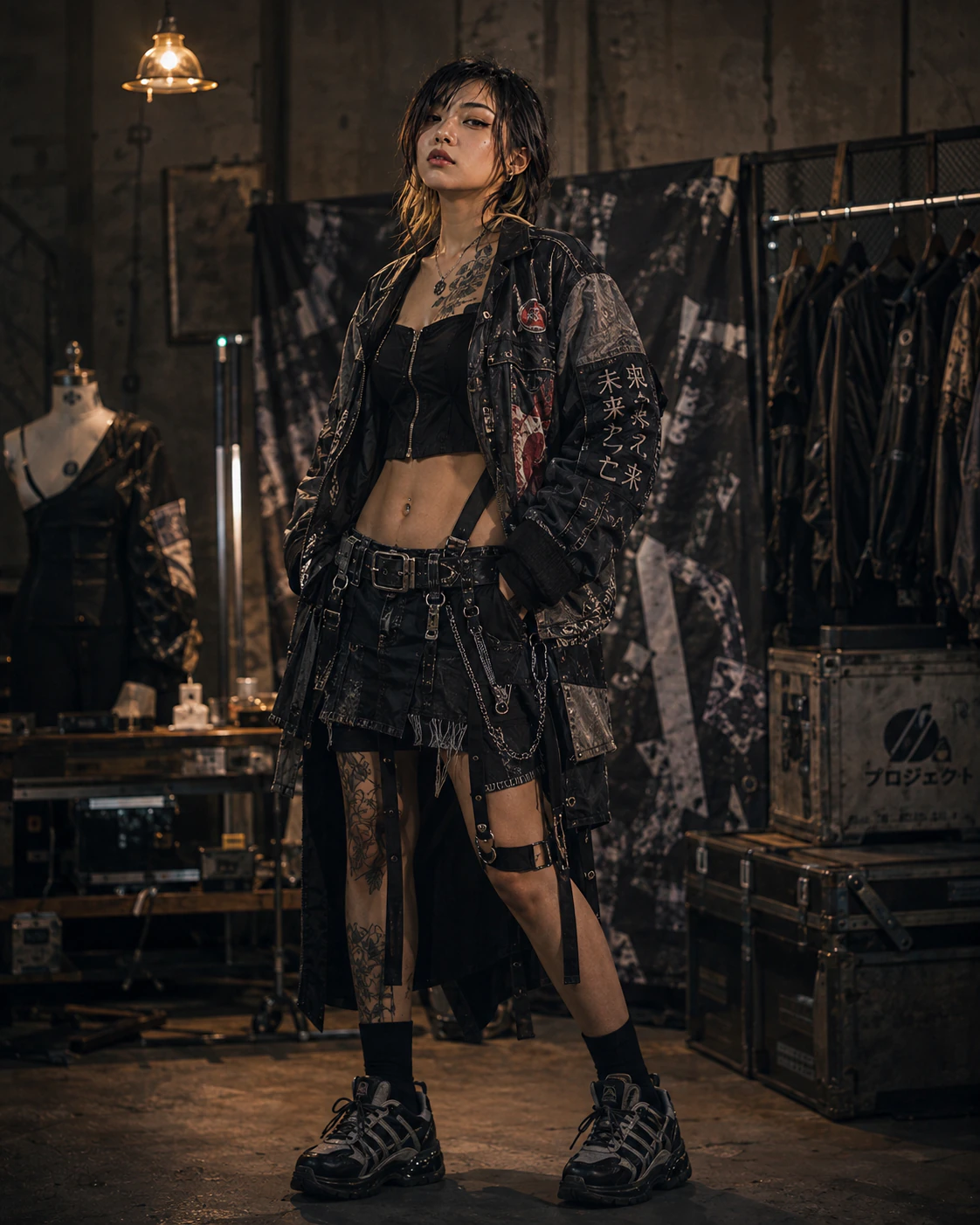 Tokyo streetwear designer with personal tattoo art