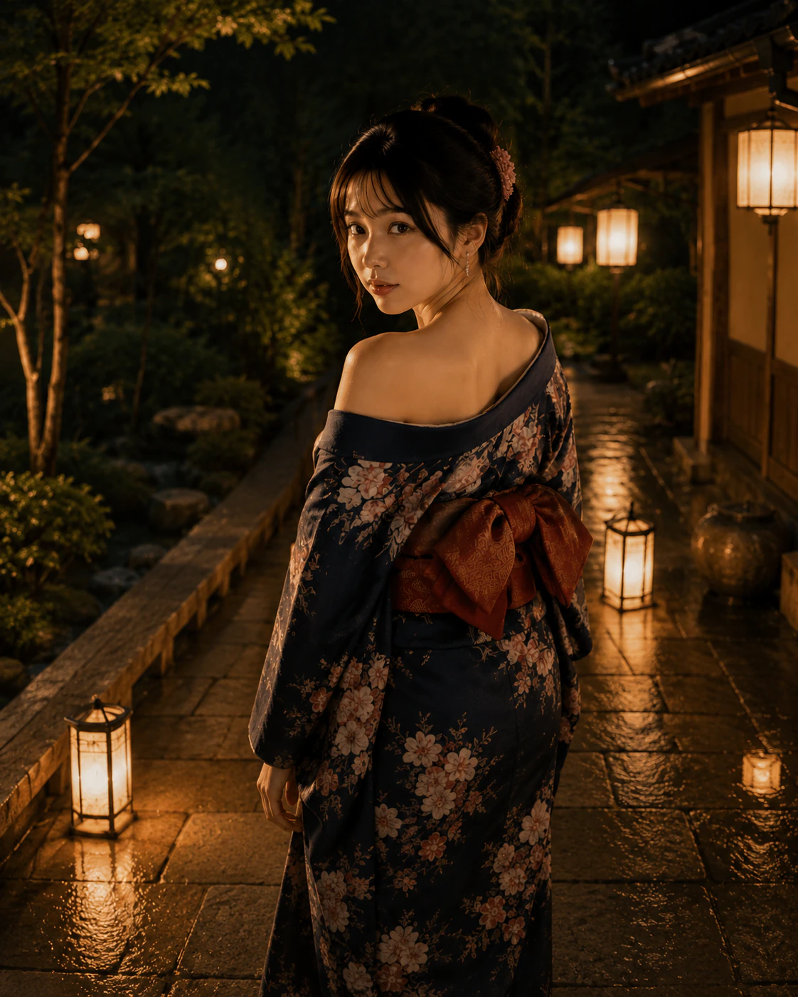 Mio welcoming guests in a quiet Kyoto ryokan