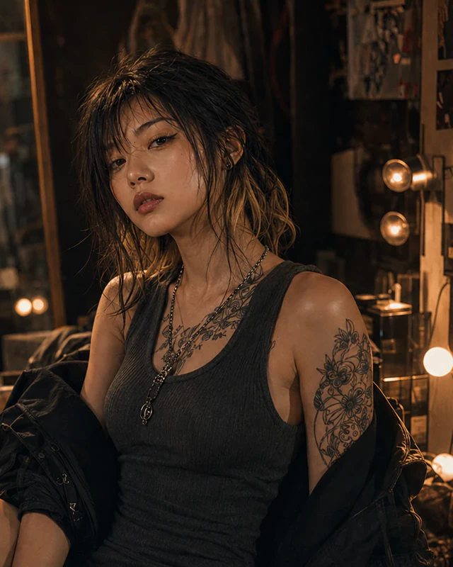 Tokyo streetwear designer with personal tattoo art